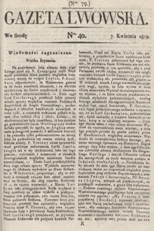 Gazeta Lwowska. 1819, nr 40