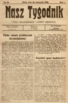 Nasz Tygodnik : pismo chrześcijańskich i polskich organizacyi. 1919, nr 34