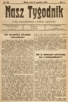 Nasz Tygodnik : pismo chrześcijańskich i polskich organizacyi. 1919, nr 35