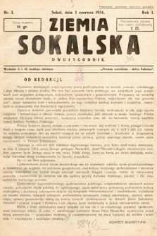 Ziemia Sokalska. 1934, nr 1