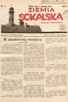 Ziemia Sokalska. 1934, nr 5