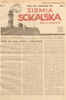 Ziemia Sokalska. 1934, nr 9