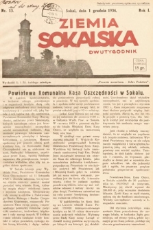 Ziemia Sokalska. 1934, nr 13