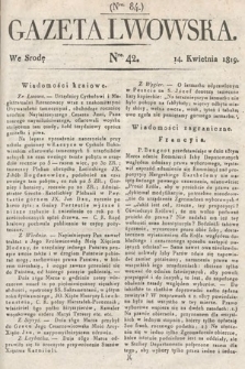 Gazeta Lwowska. 1819, nr 42