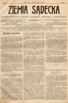 Ziemia Sądecka : tygodnik poświęcony sprawom politycznym, społecznym i ekonomicznym. 1913, nr 16
