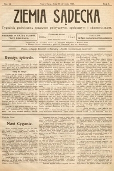Ziemia Sądecka : tygodnik poświęcony sprawom politycznym, społecznym i ekonomicznym. 1913, nr 18
