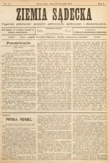 Ziemia Sądecka : tygodnik poświęcony sprawom politycznym, społecznym i ekonomicznym. 1913, nr 31