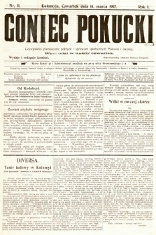 Goniec Pokucki : czasopismo poświęcone polityce i sprawom społecznym Pokucia i okolicy. 1907, nr 11