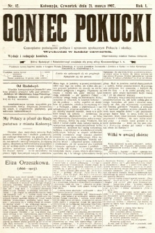 Goniec Pokucki : czasopismo poświęcone polityce i sprawom społecznym Pokucia i okolicy. 1907, nr 12