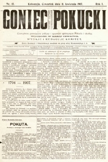 Goniec Pokucki : czasopismo poświęcone polityce i sprawom społecznym Pokucia i okolicy. 1907, nr 15