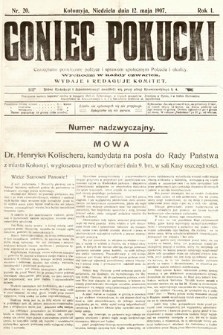 Goniec Pokucki : czasopismo poświęcone polityce i sprawom społecznym Pokucia i okolicy. 1907, nr 20