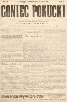 Goniec Pokucki : czasopismo poświęcone polityce i sprawom społecznym Pokucia i okolicy. 1907, nr 28