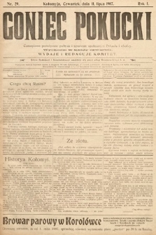 Goniec Pokucki : czasopismo poświęcone polityce i sprawom społecznym Pokucia i okolicy. 1907, nr 29