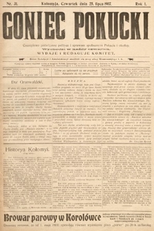 Goniec Pokucki : czasopismo poświęcone polityce i sprawom społecznym Pokucia i okolicy. 1907, nr 31