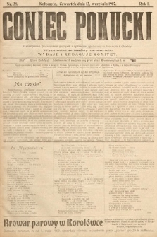 Goniec Pokucki : czasopismo poświęcone polityce i sprawom społecznym Pokucia i okolicy. 1907, nr 38