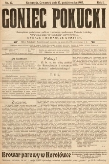 Goniec Pokucki : czasopismo poświęcone polityce i sprawom społecznym Pokucia i okolicy. 1907, nr 42