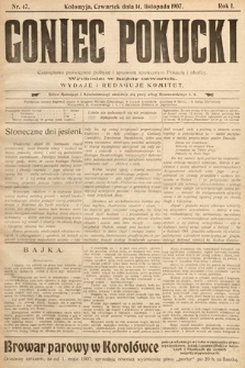 Goniec Pokucki : czasopismo poświęcone polityce i sprawom społecznym Pokucia i okolicy. 1907, nr 47