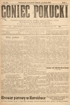 Goniec Pokucki : czasopismo poświęcone polityce i sprawom społecznym Pokucia i okolicy. 1907, nr 51