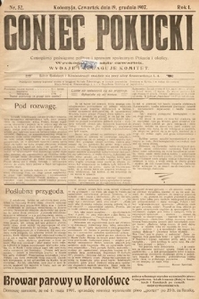 Goniec Pokucki : czasopismo poświęcone polityce i sprawom społecznym Pokucia i okolicy. 1907, nr 52