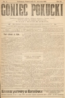 Goniec Pokucki : czasopismo poświęcone polityce i sprawom społecznym Pokucia i okolicy. 1908, nr 4