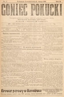 Goniec Pokucki : czasopismo poświęcone polityce i sprawom społecznym Pokucia i okolicy. 1908, nr 7