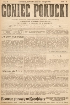 Goniec Pokucki : czasopismo poświęcone polityce i sprawom społecznym Pokucia i okolicy. 1908, nr 9