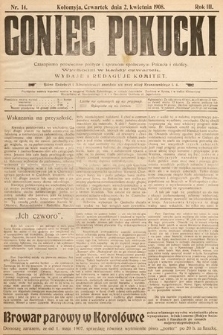 Goniec Pokucki : czasopismo poświęcone polityce i sprawom społecznym Pokucia i okolicy. 1908, nr 14