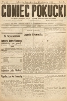 Goniec Pokucki : czasopismo poświęcone polityce i sprawom społecznym Pokucia i okolicy. 1908, nr 33