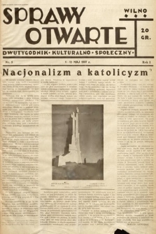 Sprawy Otwarte : dwutygodnik kulturalno-społeczny. 1937, nr 5