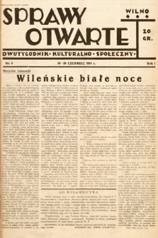 Sprawy Otwarte : dwutygodnik kulturalno-społeczny. 1937, nr 8