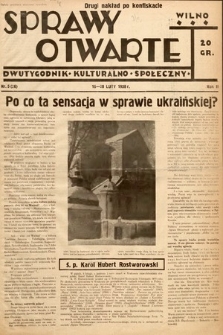 Sprawy Otwarte : dwutygodnik kulturalno-społeczny. 1938, nr 4