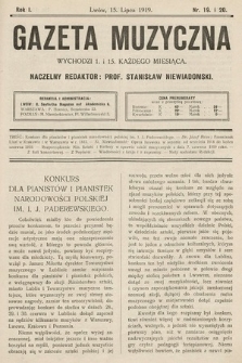 Gazeta Muzyczna. R.1, nr 19-20
