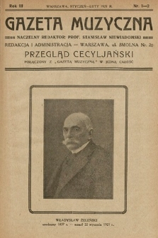 Gazeta Muzyczna. R.3, nr 1-2