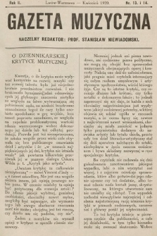 Gazeta Muzyczna. R.2, nr 13-14