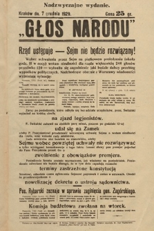Głos Narodu. 1929, wydanie nadzwyczajne