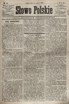 Słowo Polskie. 1898, nr 72