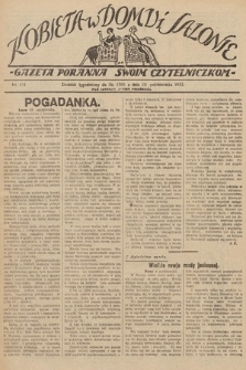 Kobieta w Domu i Salonie : Gazeta Poranna swoim czytelniczkom. 1927, nr 114