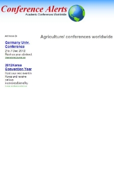 Agriculture Conferences Worldwide