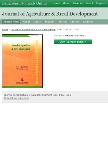 Journal of Agriculture & Rural Development