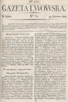 Gazeta Lwowska. 1819, nr 72