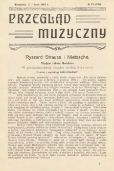Przegląd Muzyczny. 1914, z. 13