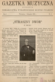 Gazetka Muzyczna : biuletyn Towarzystwa Wydawniczego Muzyki Polskiej. 1936, nr 1