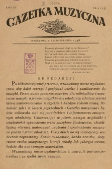 Gazetka Muzyczna. 1938, nr 1
