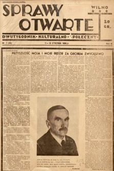 Sprawy Otwarte : dwutygodnik kulturalno-społeczny. 1939, nr 1