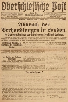 Oberschlesische Post : organ der Oberschlesischen Volkspartei. 1921, nr 54