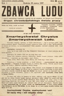 Zbawca Ludu : organ chrześcijańskiego świata pracy. 1937, nr 2