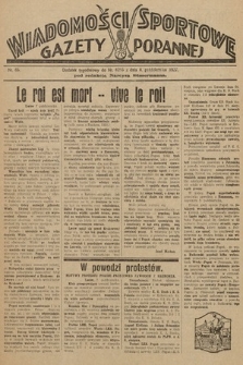 Wiadomości Sportowe Gazety Porannej. 1927, nr 65
