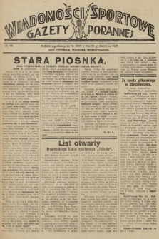 Wiadomości Sportowe Gazety Porannej. 1927, nr 68