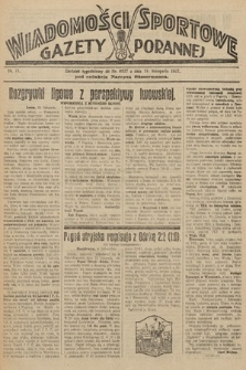Wiadomości Sportowe Gazety Porannej. 1927, nr 71