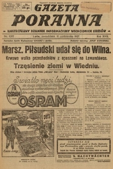 Gazeta Poranna : ilustrowany dziennik informacyjny wschodnich kresów. 1927, nr 8287